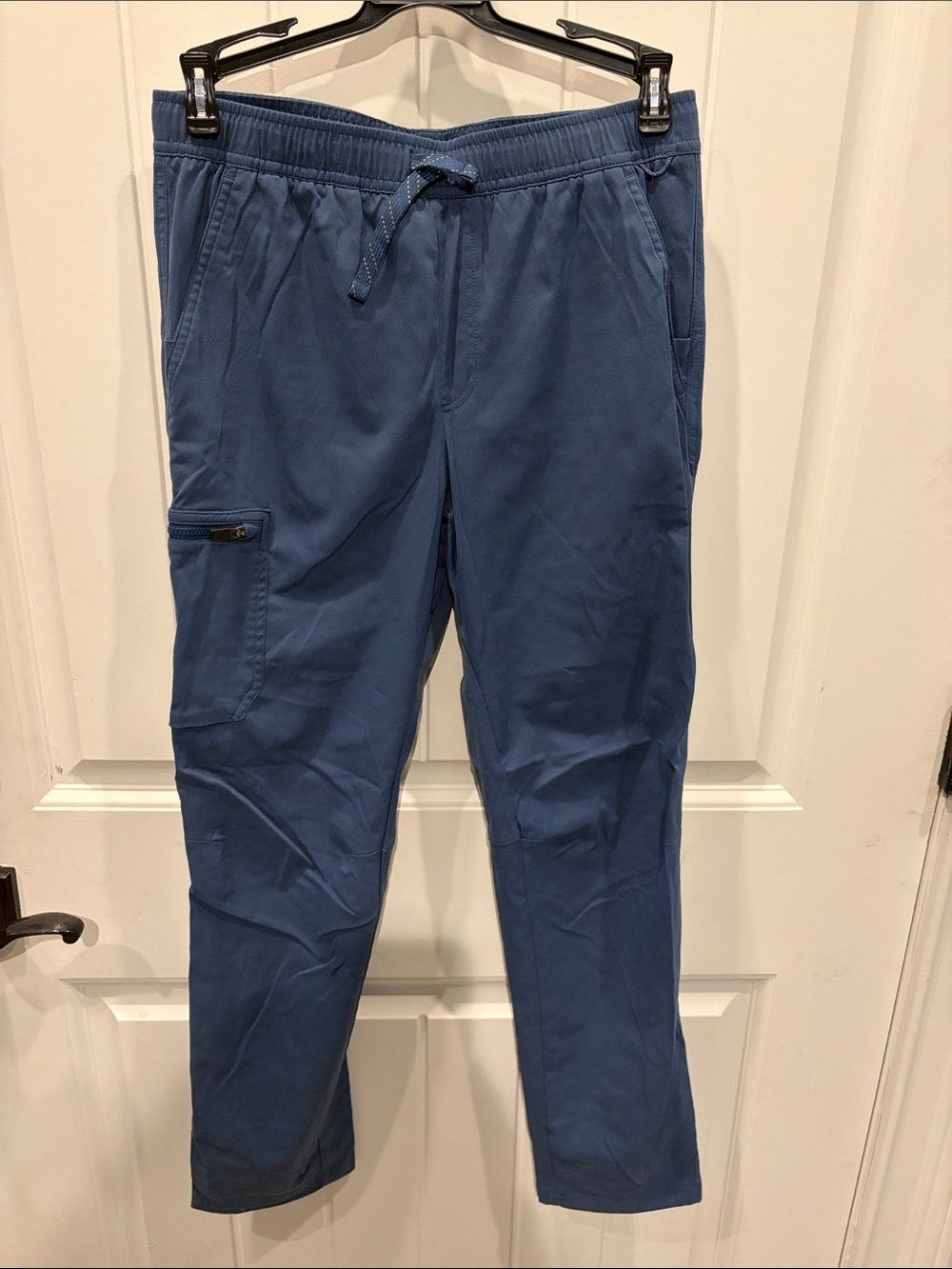 Boy's Casual Drawstring Cargo Pants - Blue